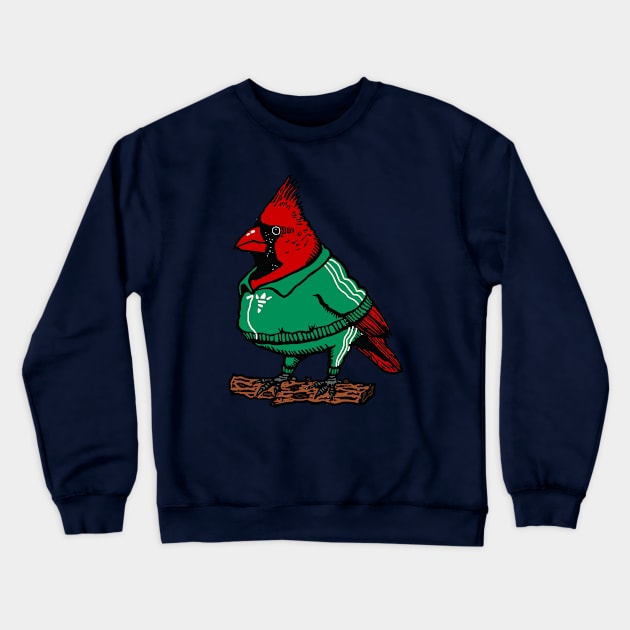 Tracksuited Red Cardinal Crewneck Sweatshirt by LiquoriceLino